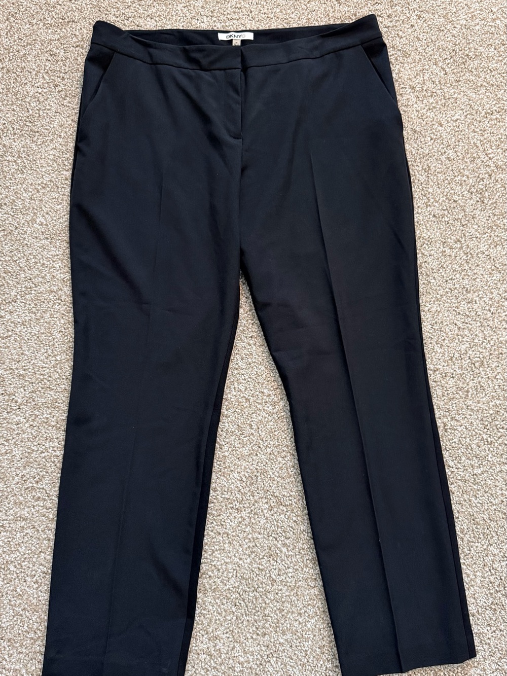 DKNYC Black Straight-Leg Work Trousers